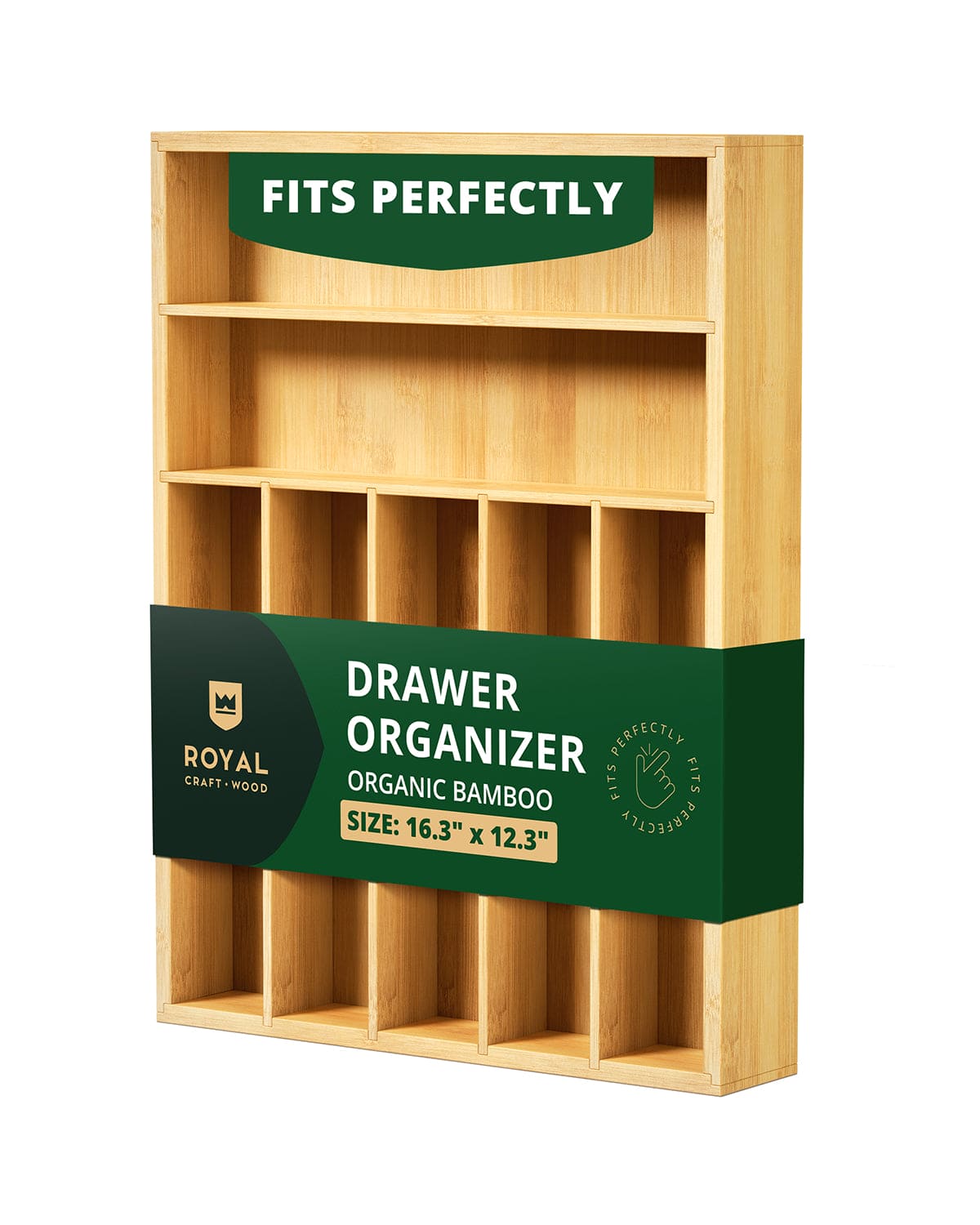 Basic Silverware Drawer Organizer, Natural