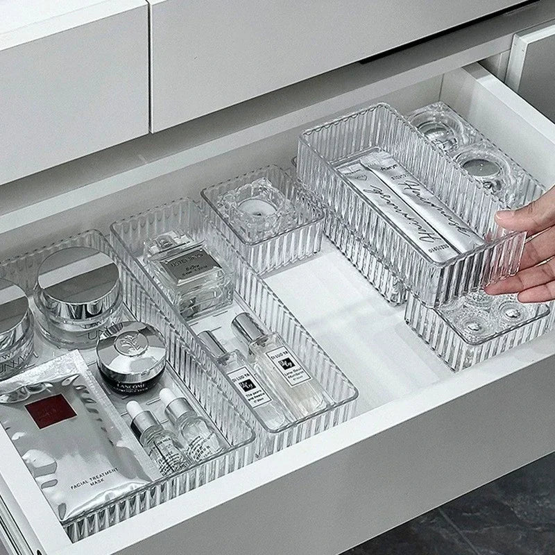 Clear Drawer Organizers for Kitchen, Bathroom & Desk