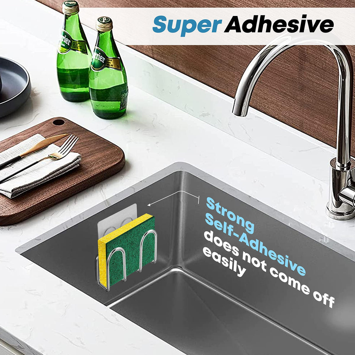 Stainless Steel Kitchen Sink Sponge Caddy